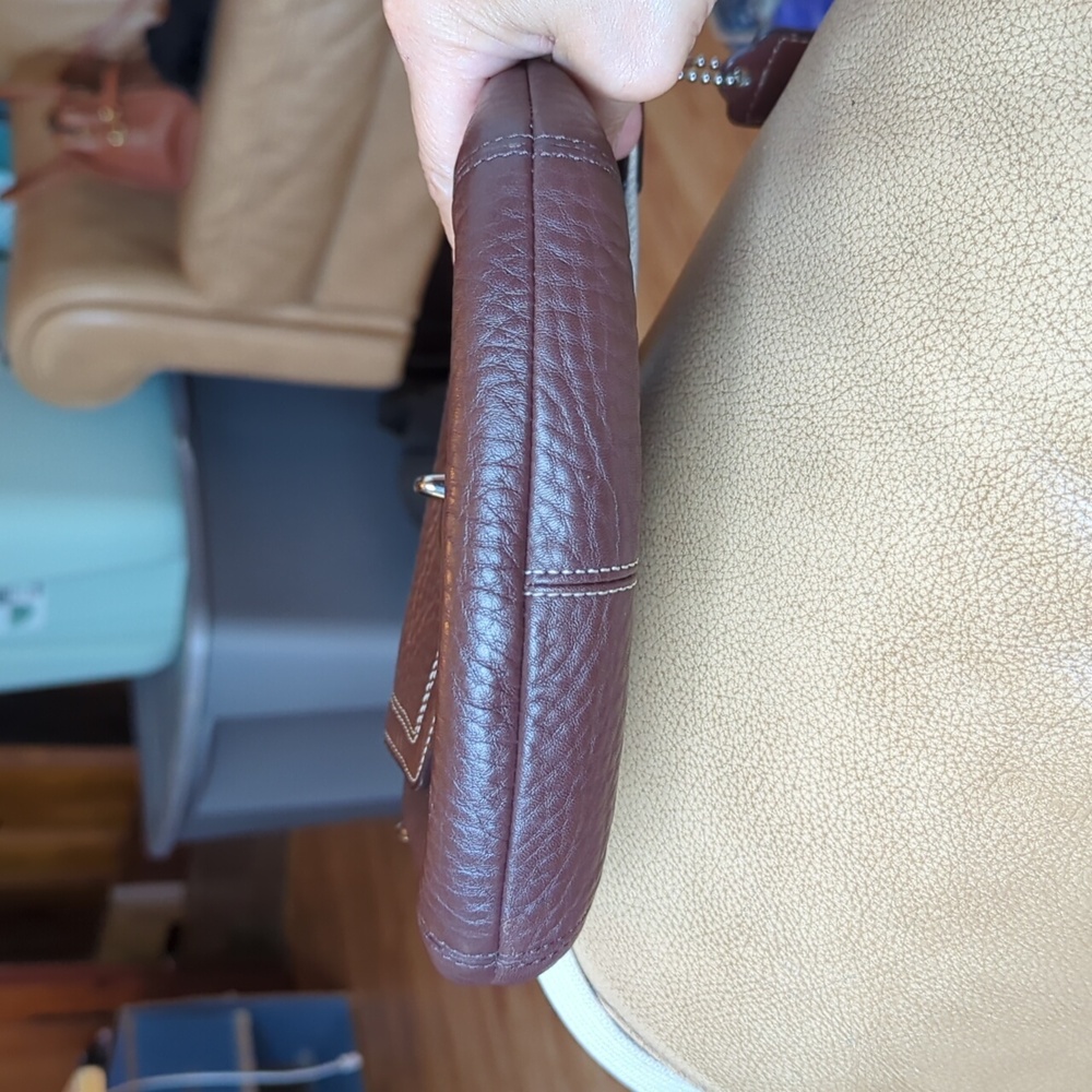 Dark Brown Leather Crossbody Bag - Picture 2 of 6
